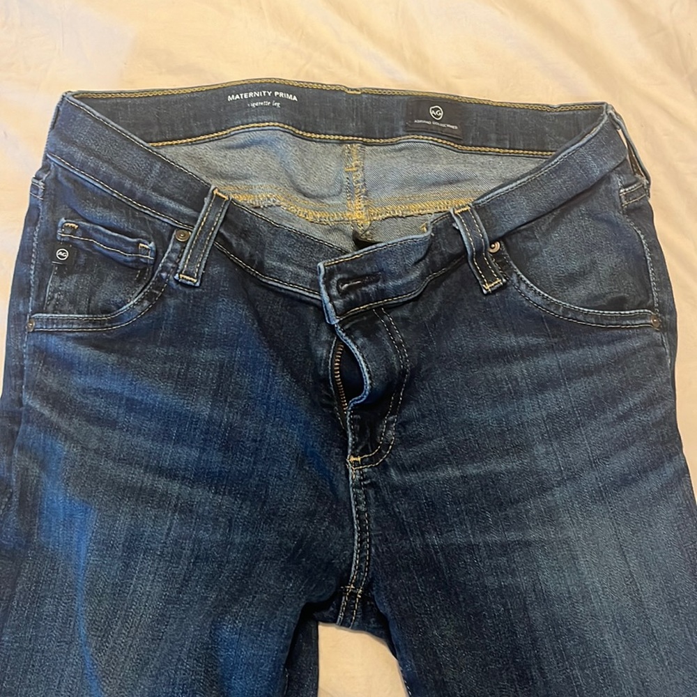AG Cigarette Leg maternity jeans. Size 27R.
